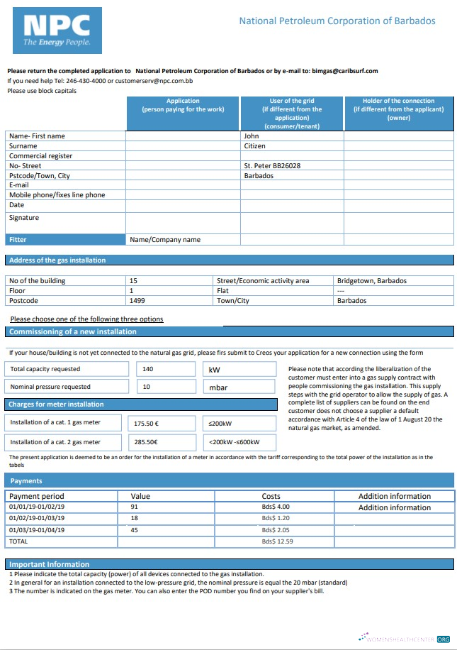 download download Barbados National Petroleum Corporation of Barbados gas utility bill